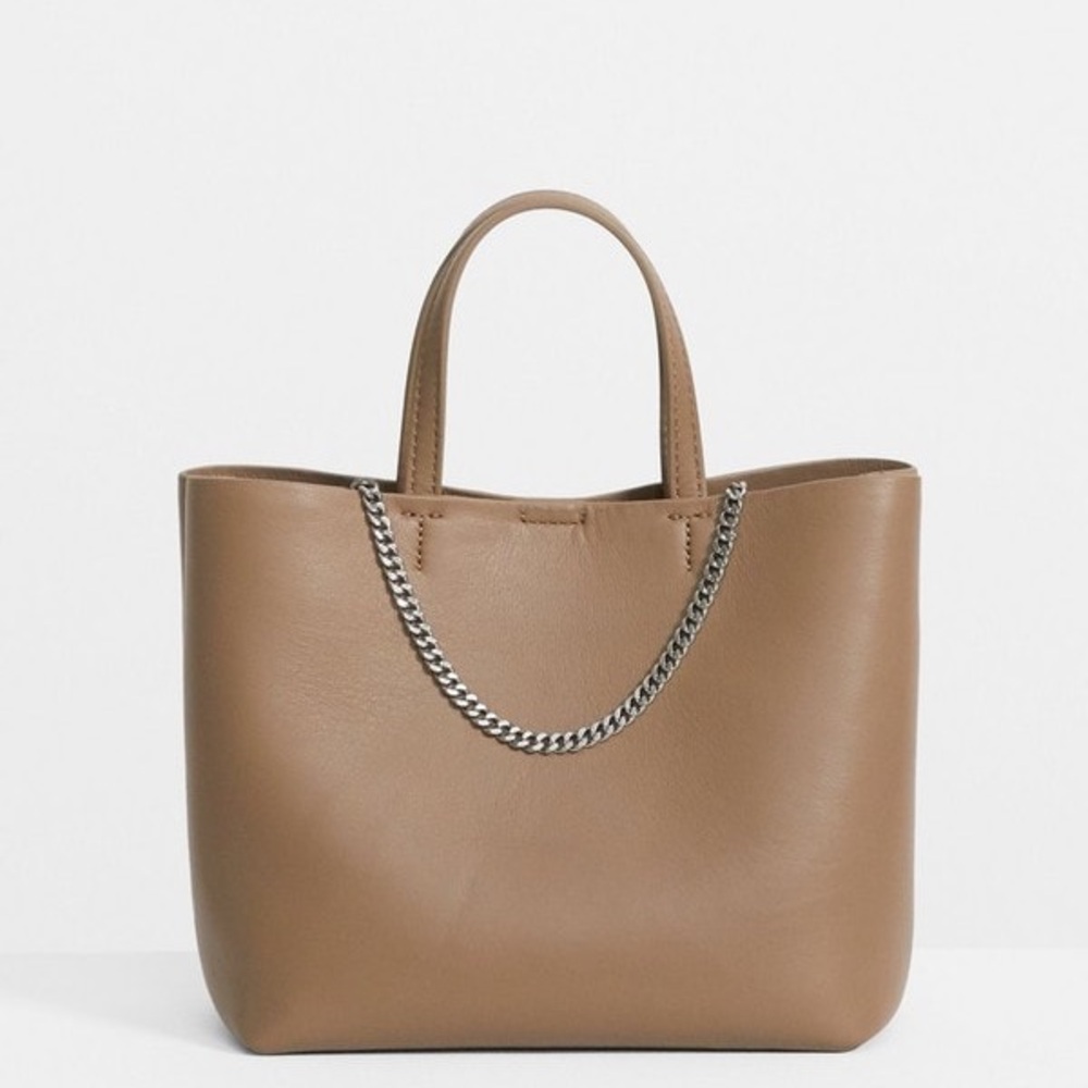 Theory Brown Mini Leather Tote Versatile and Elegant